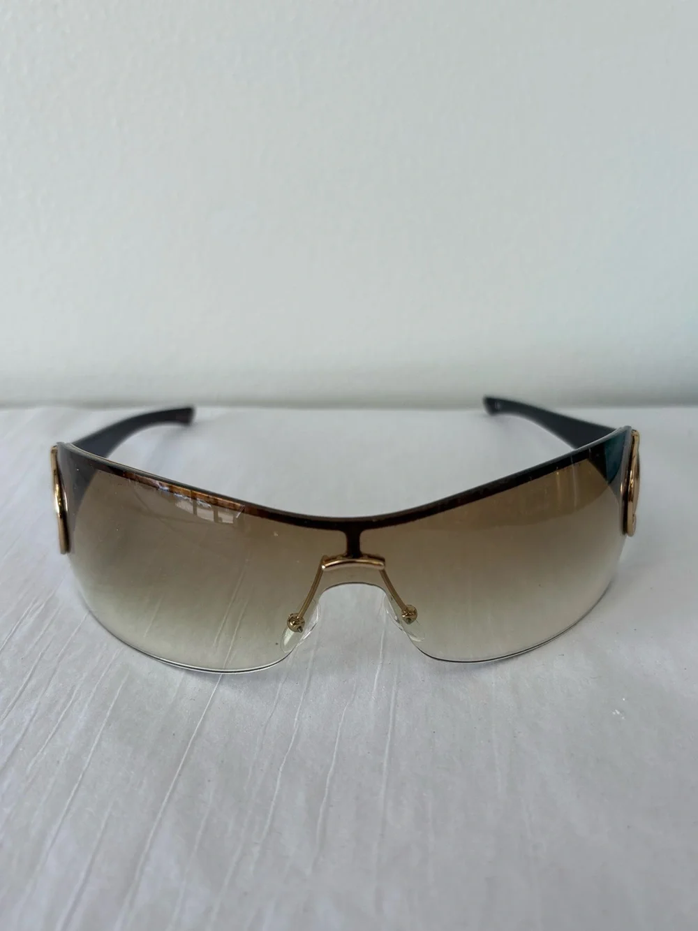 Authentic Gucci Vintage Y2K Horsebit Shield Sunglasses